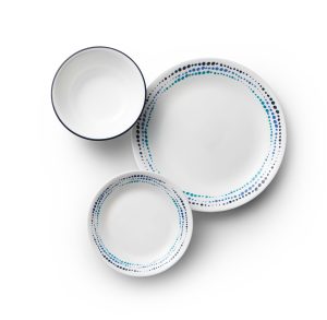 Ocean Blues 18-piece Dinnerware Set. Service for 6