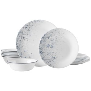 Indigo Speckle 18-piece Dinnerware Set. Service for 6