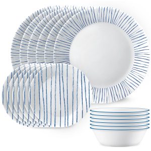 Corelle® Nautical Stripes 18-piece Dinnerware Set. Service for 6